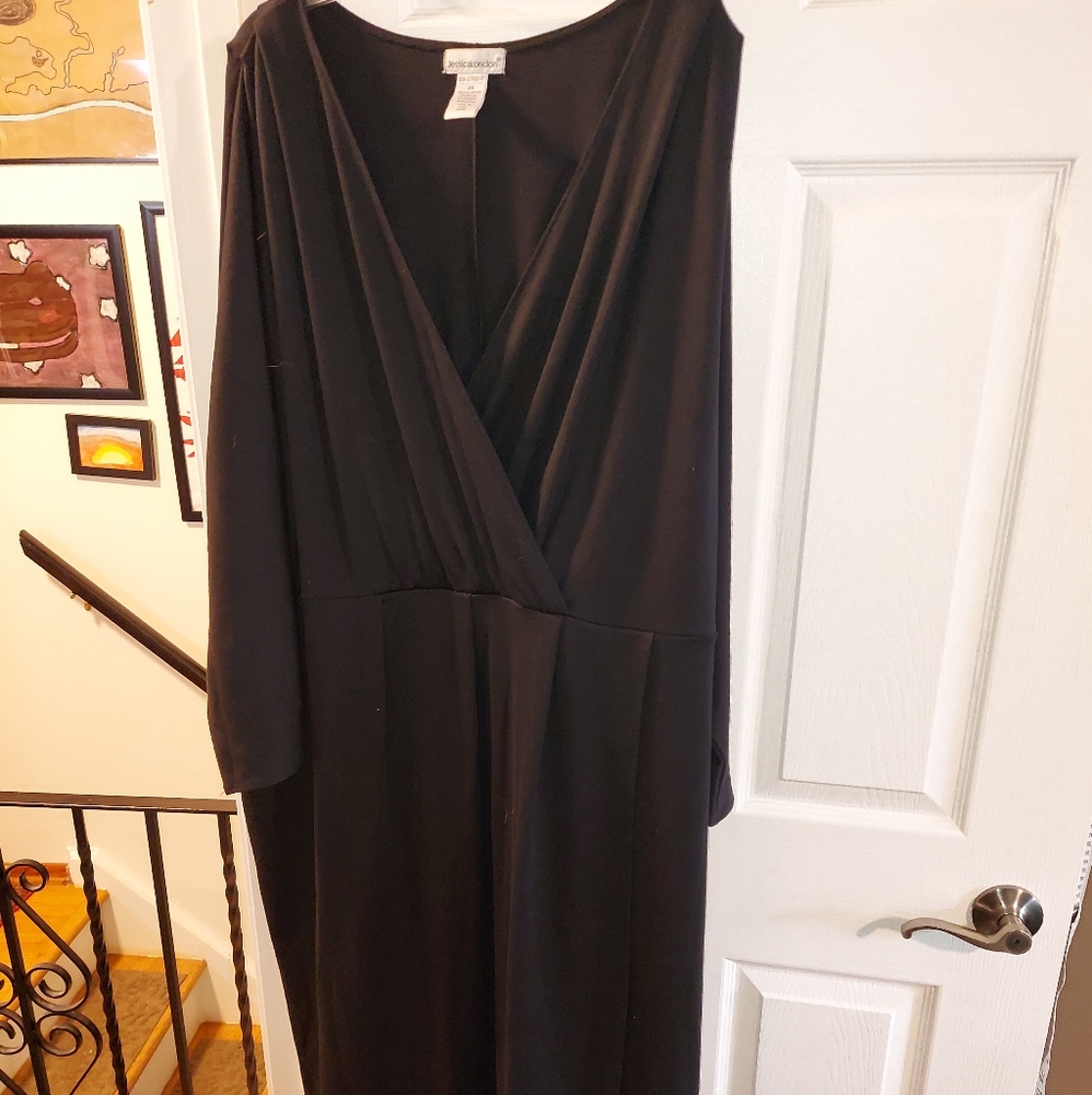 Long sleeved black dress